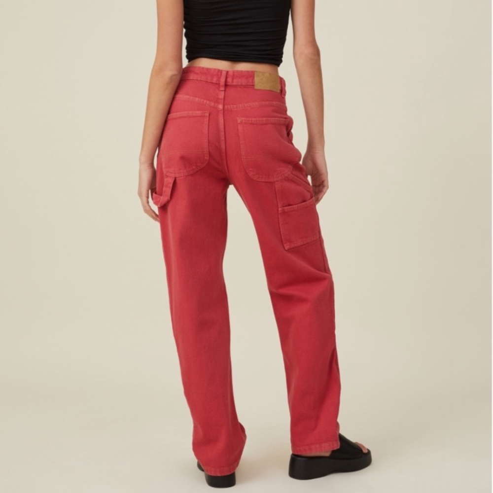 Cotton On Carpenter Jeans Red US 10 NWT